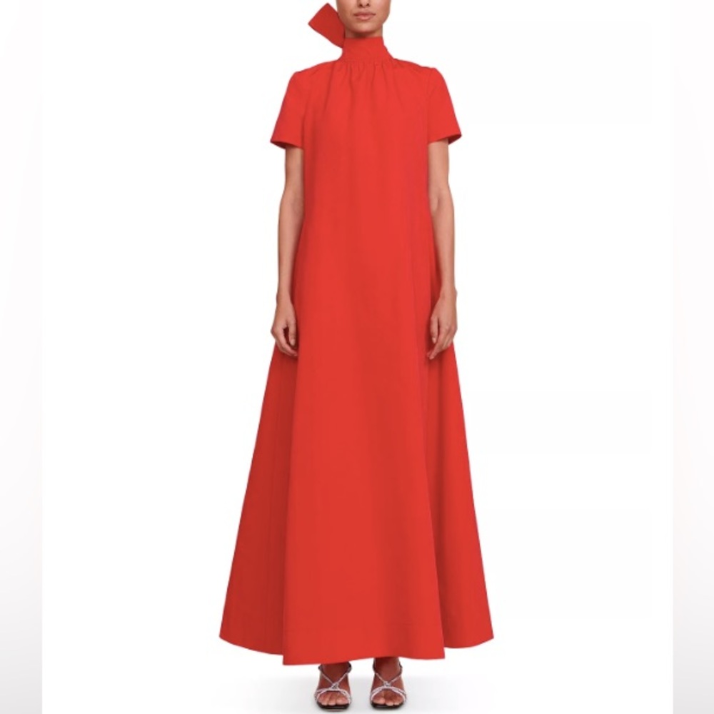 staud ilana dress poinsettia red sz small